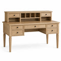 Bureau 150 x 70 x 110 cm en bois naturel avec rangement classique